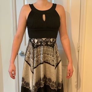 Black and Silver handkerchief dress